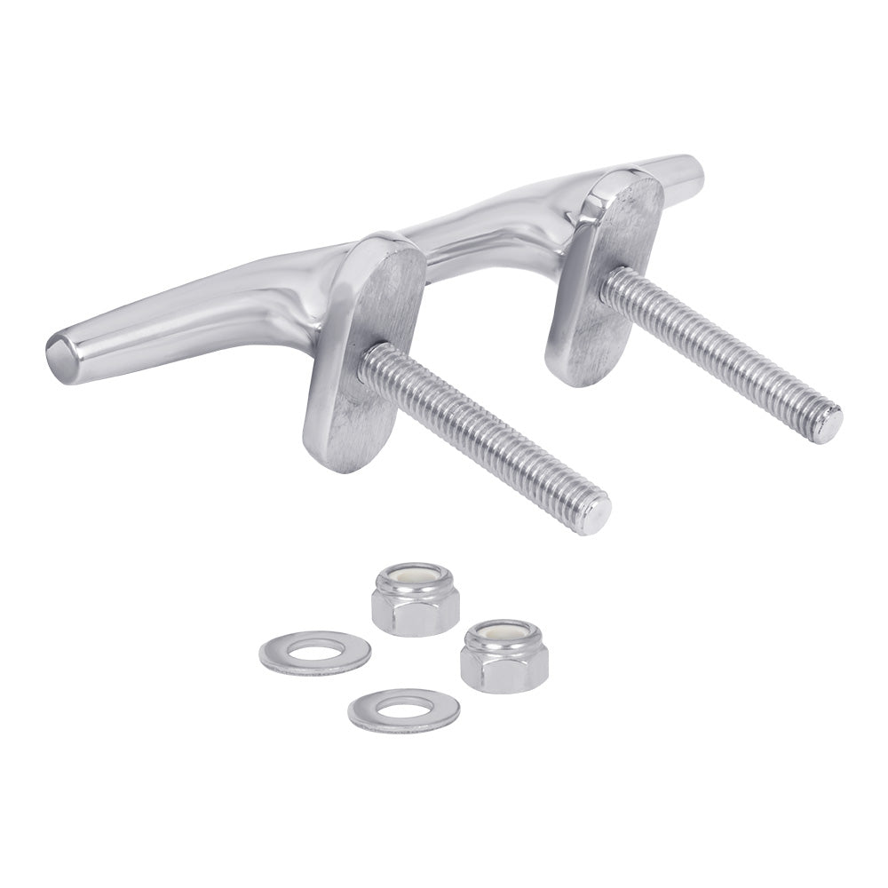 Stainless steel 316 Heavy Duty Open Base Stud Mount Cleats without thread bars 150mm