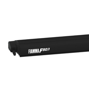 Fiamma F80L 500 Deep Black Awning - Royal Grey Canopy