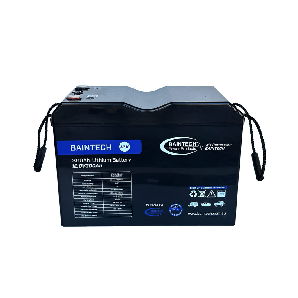 Baintech Extreme 300Ah 12.8V Lithium Battery with 250A BMS & Bluetooth