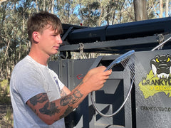 20L Pressurized Solar Camping Shower System by Cranky Croc