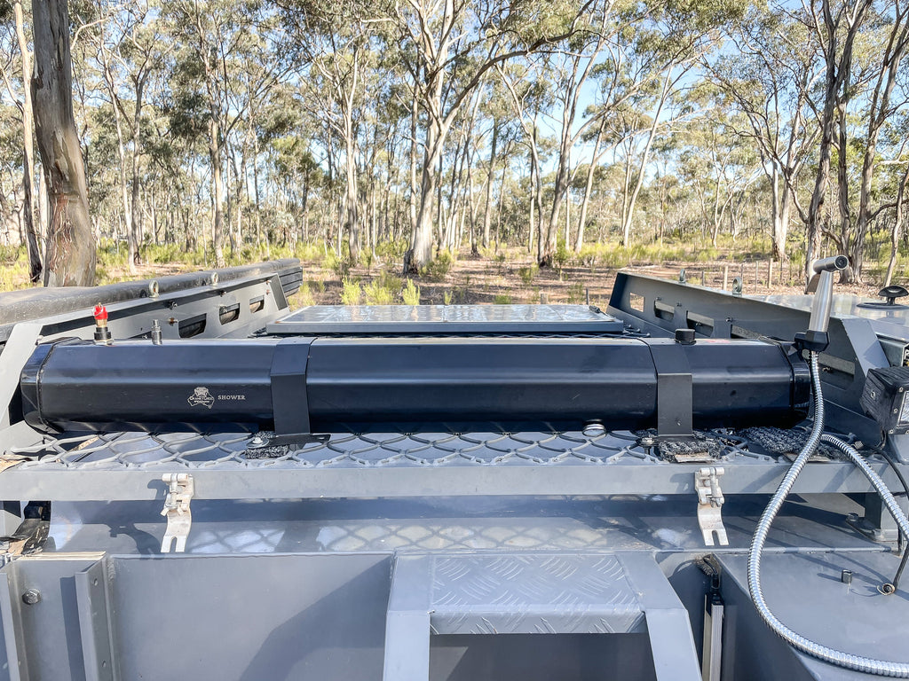 20L Pressurized Solar Camping Shower System by Cranky Croc
