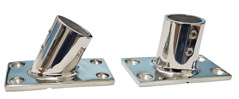 Stainless steel 316 Rectangular Base 90° 25mm (1")