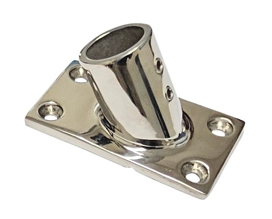 Stainless steel 316 Rectangular Base 60° 22mm (7/8")