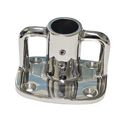 Stainless steel 316 Heavy Duty Stanchion base with angled to 5° 25mm (1")