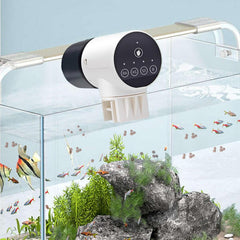 CARLA HOME Automatic Fish Feeder with Timer and Rechargeable Dispenser