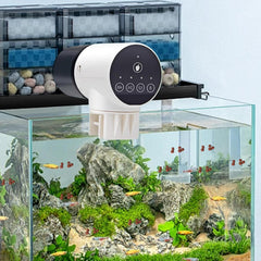 CARLA HOME Automatic Fish Feeder with Timer and Rechargeable Dispenser