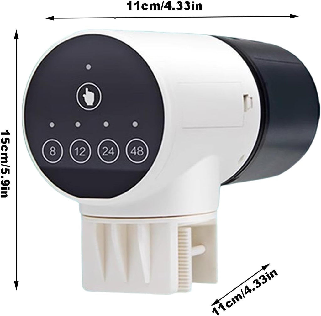 CARLA HOME Automatic Fish Feeder with Timer and Rechargeable Dispenser