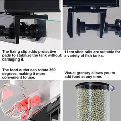 CARLA HOME Automatic Fish Feeder with Timer and Rechargeable Dispenser