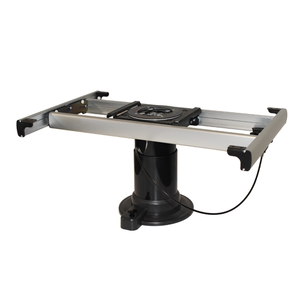 Nuova Mapa Adjustable Height Table Leg with Turntable & Slide - Anthracite