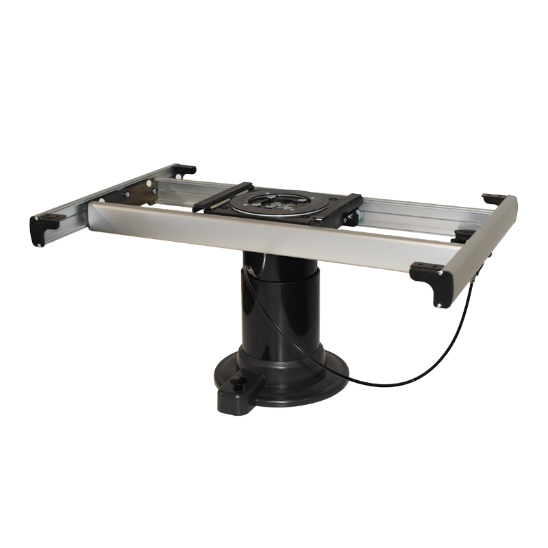 Nuova Mapa Adjustable Height Table Leg with Turntable & Slide - Anthracite
