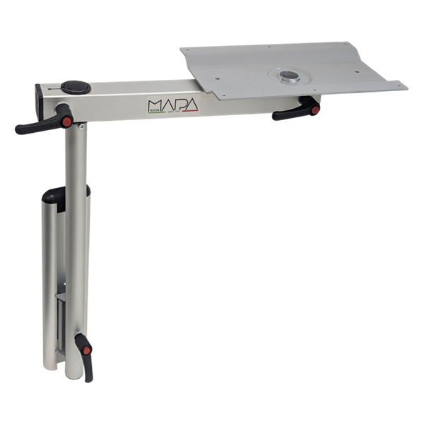 Nuova Mapa Onda Swivel Aluminium Table Leg - Silver Anodized