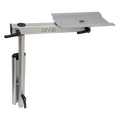 Nuova Mapa Onda Swivel Aluminium Table Leg - Silver Anodized