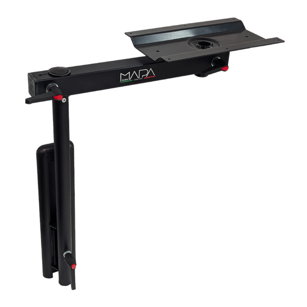 Nuova Mapa Onda Swivel Aluminium Table Leg - Black Anodized
