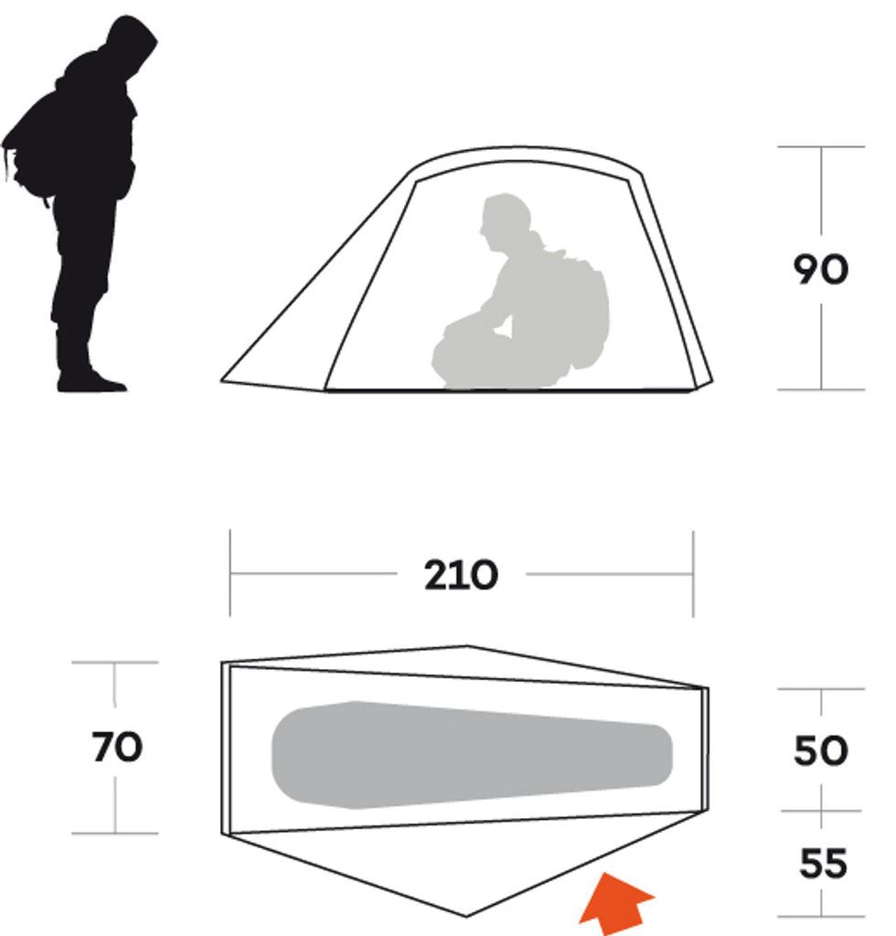 Ferrino Blow 1 – Ultralight Dome Tent - 1.20 kg