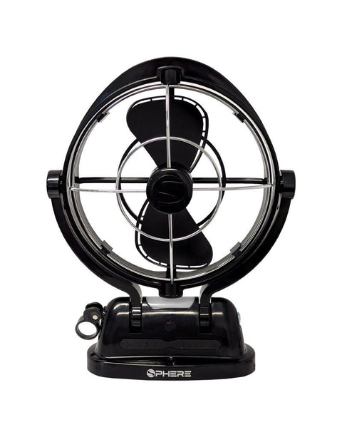 Sphere VIENTO Fan & Light with USB A&C Outputs + Remote - Black