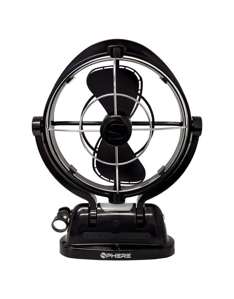 Sphere VIENTO Fan & Light with USB A&C Outputs + Remote - Black
