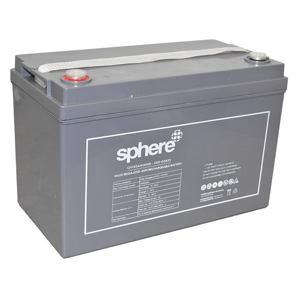 Sphere 12V 120AH Valve Regulated AGM Rechargeable Battery