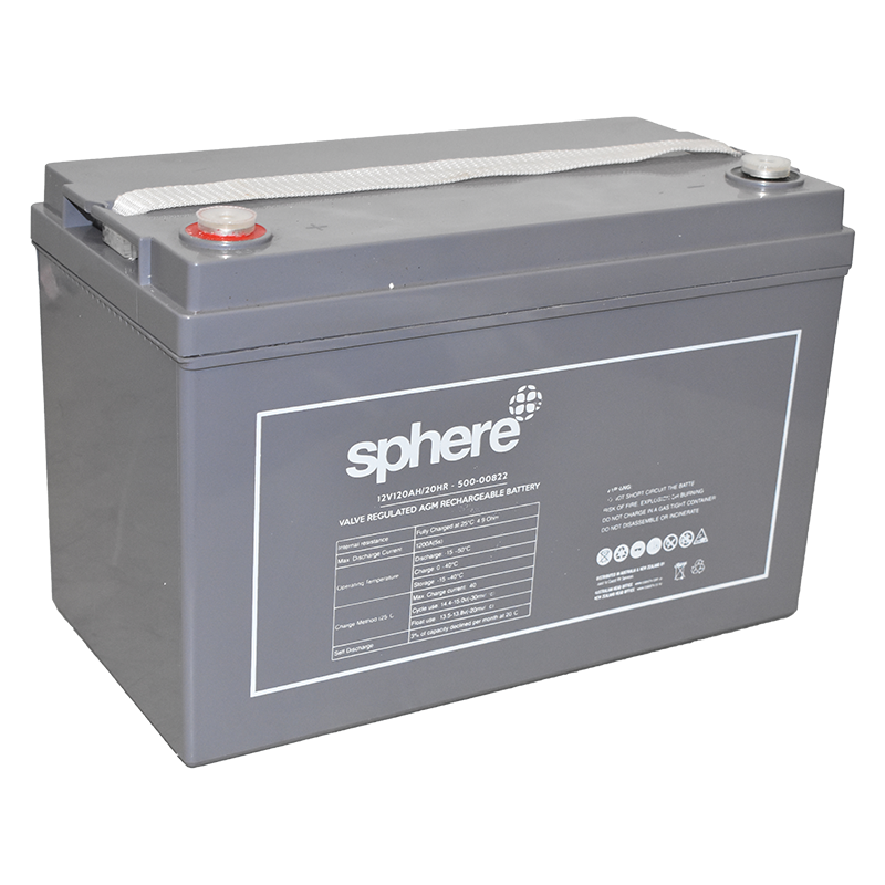 Sphere 12V 120AH Valve Regulated AGM Rechargeable Battery