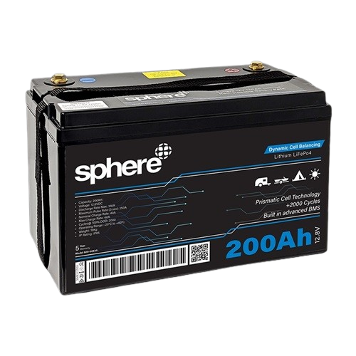 Sphere 12V 200Ah Lithium Rechargeable Prismatic Battery