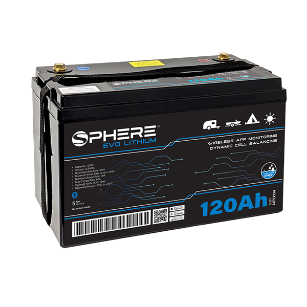 Sphere 120AH EVO Lithium Battery (LiFePO4) - Bluetooth & IP67