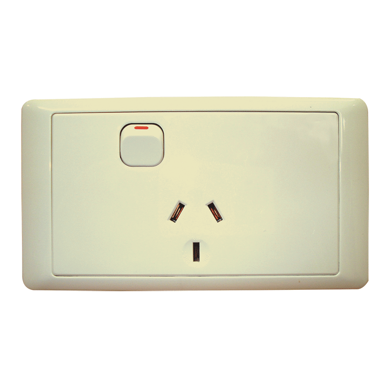 CMS Single Beige 10AMP Power Outlet w/20AMP Install Couplers