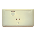 CMS Single Beige 10AMP Power Outlet w/20AMP Install Couplers