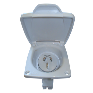 CMS 15AMP Plug Power Inlet - White