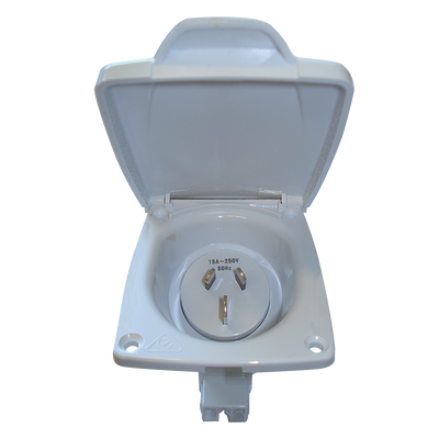 CMS 15AMP Plug Power Inlet - White