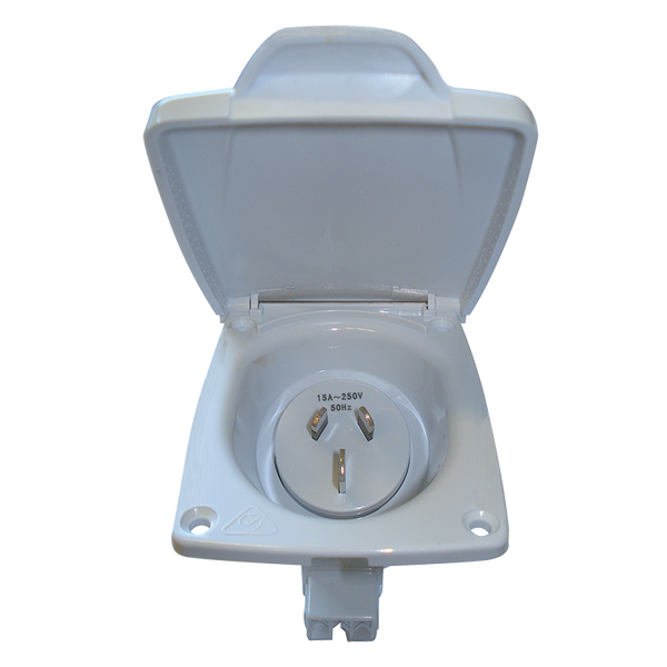 CMS 15AMP Plug Power Inlet - White