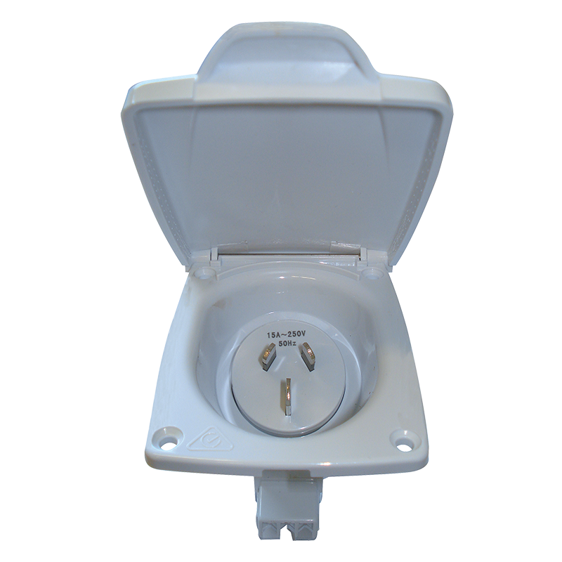 CMS 15AMP Plug Power Inlet - White