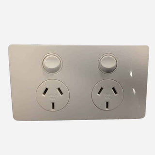 CMS Power Outlet Double - Natural White