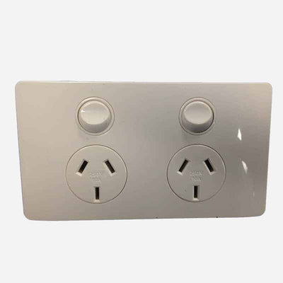 CMS Power Outlet Double - Natural White