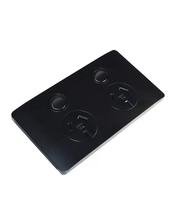 CMS Power Outlet Double - Black