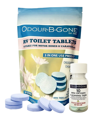 Odour-B-Gone Blue RV Toilet Tablets (50 pack)