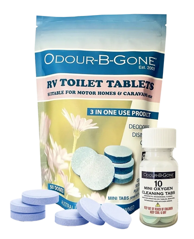 Odour-B-Gone Blue RV Toilet Tablets (50 pack)