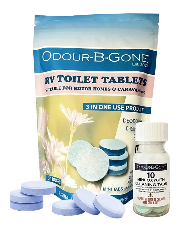 Odour-B-Gone Blue RV Toilet Tablets (50 pack)