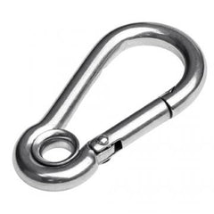 Stainless steel 316 Snap Hook with round thimble eye 120x11mm