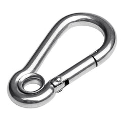 Stainless steel 316 Snap Hook with round thimble eye 120x11mm