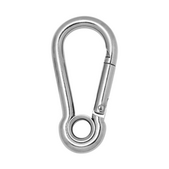 Stainless steel 316 Snap Hook with round thimble eye 120x11mm
