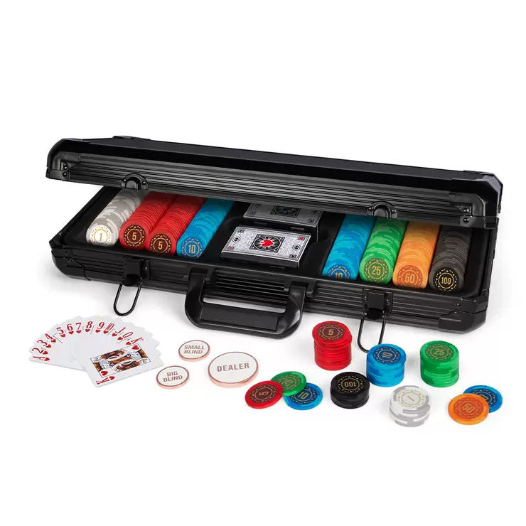 Heavy Duty Case with 400 Extra-Heavyweight Poker Chips and 100% Plastic Playing Cards
