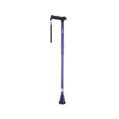 GENUX Adjustable Folding Walking Stick with Shock Absorbing Tip – Purple