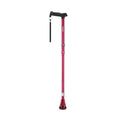 GENUX Folding Walking Stick with Adjustable Height — Red