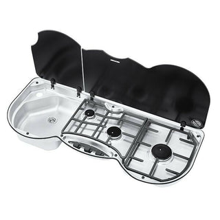Thetford 353 Combination Unit Sink & 3-Burner Hob (Left-Hand Sink)