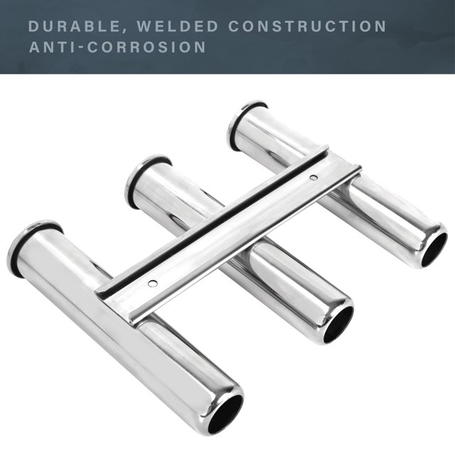 SS316 Side Mount 3-Way Rod Holder