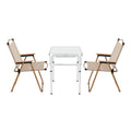 Weisshorn 3 Piece Folding Aluminium Camp Table and Chair Set