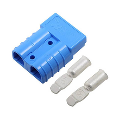 Genuine Anderson 50A Blue Kit - Plug &amp; 2 contacts for 10-12AWG cable