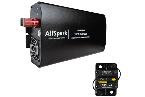 AllSpark 12V 1000 Watt PRO Series Pure Sine Wave Inverter with CB