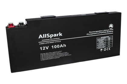 AllSpark Ultra Slimline 12V 100ah High Performance Lithium Battery Generation 2 (NEW MODEL)