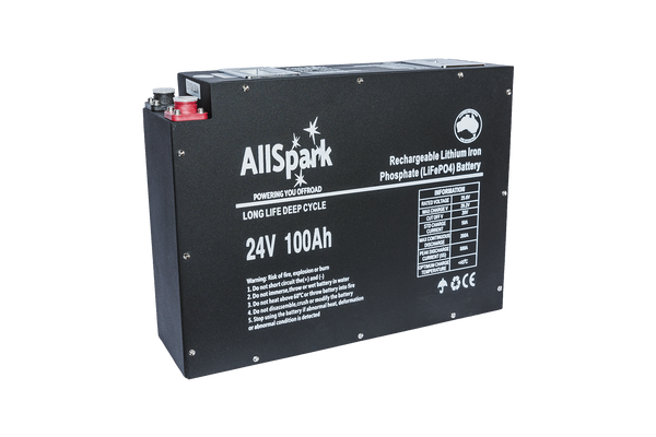100ah 24V Lithium Battery Slimline AllSpark LiFePO4 Lithium