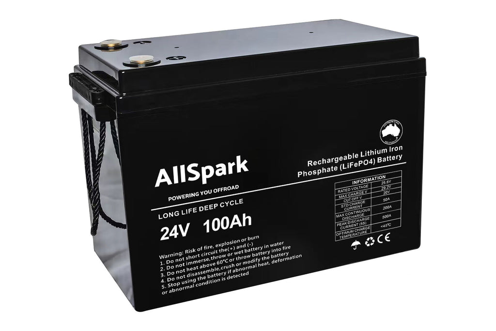 100AH 24V Lithium Battery ABS CASE IP65